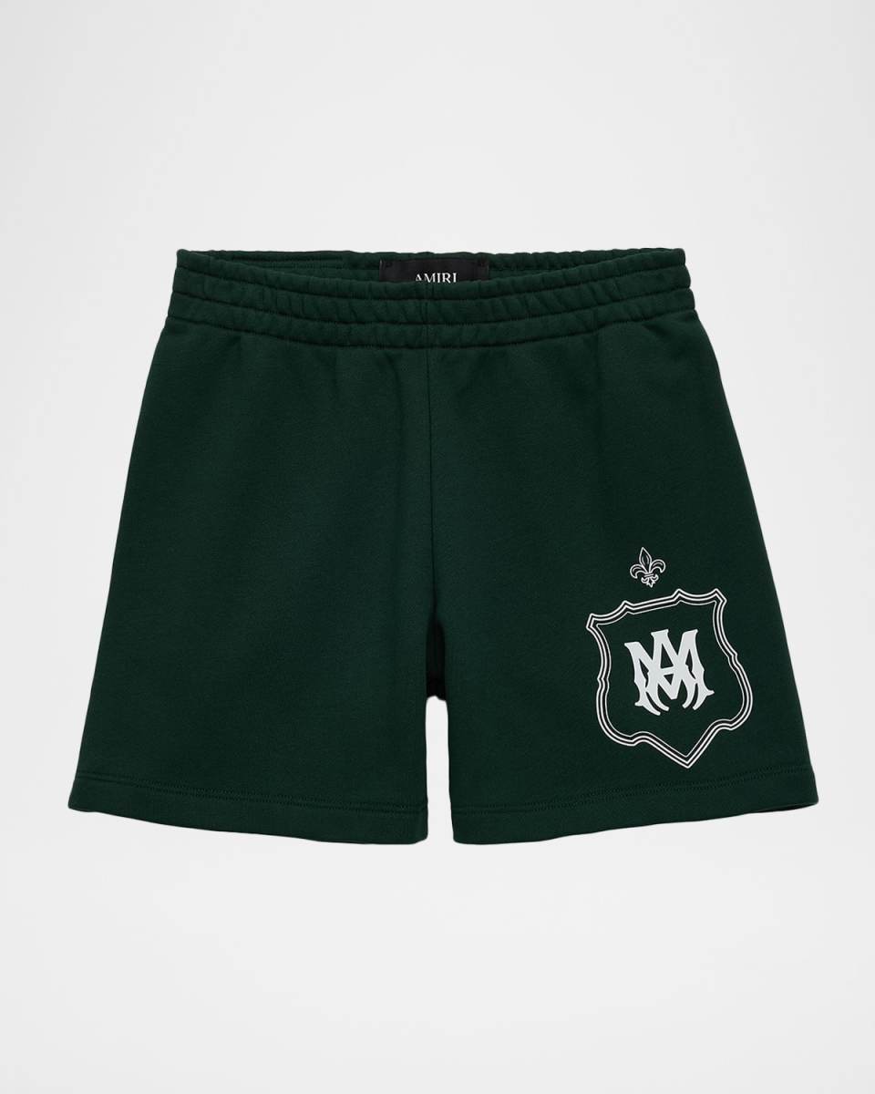 Kid's MA Crest Cotton Shorts, Size 4-12